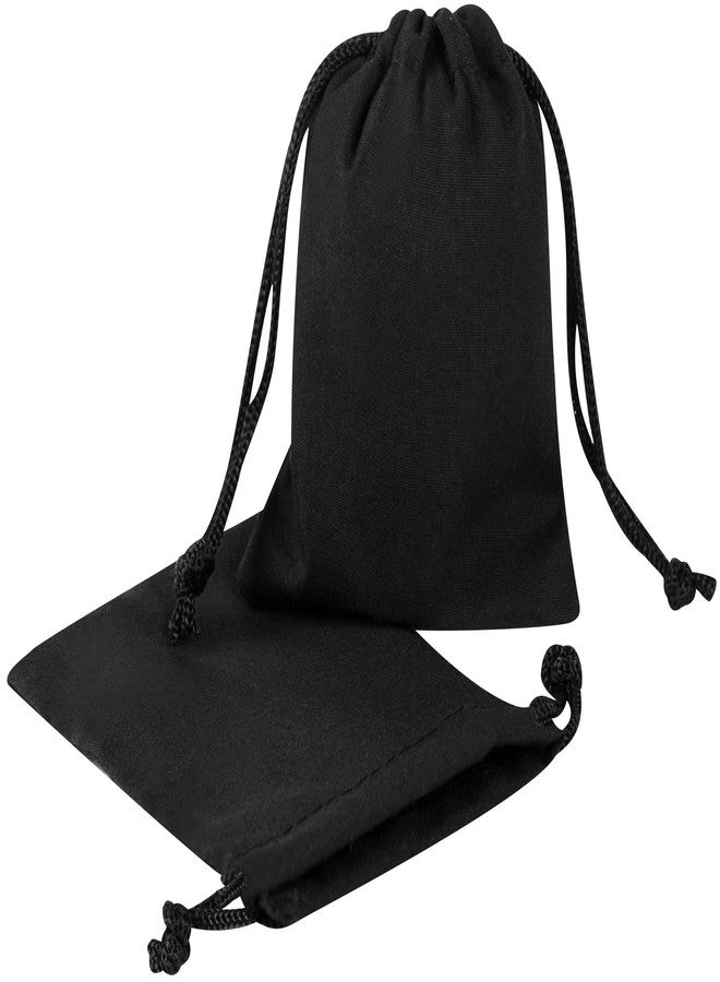 DR Black Cotton Drawstring Bags For Jewelry Gifts Accessories Reusable Quality (3 x 4 inch - 24 pack, Black) - Image 4